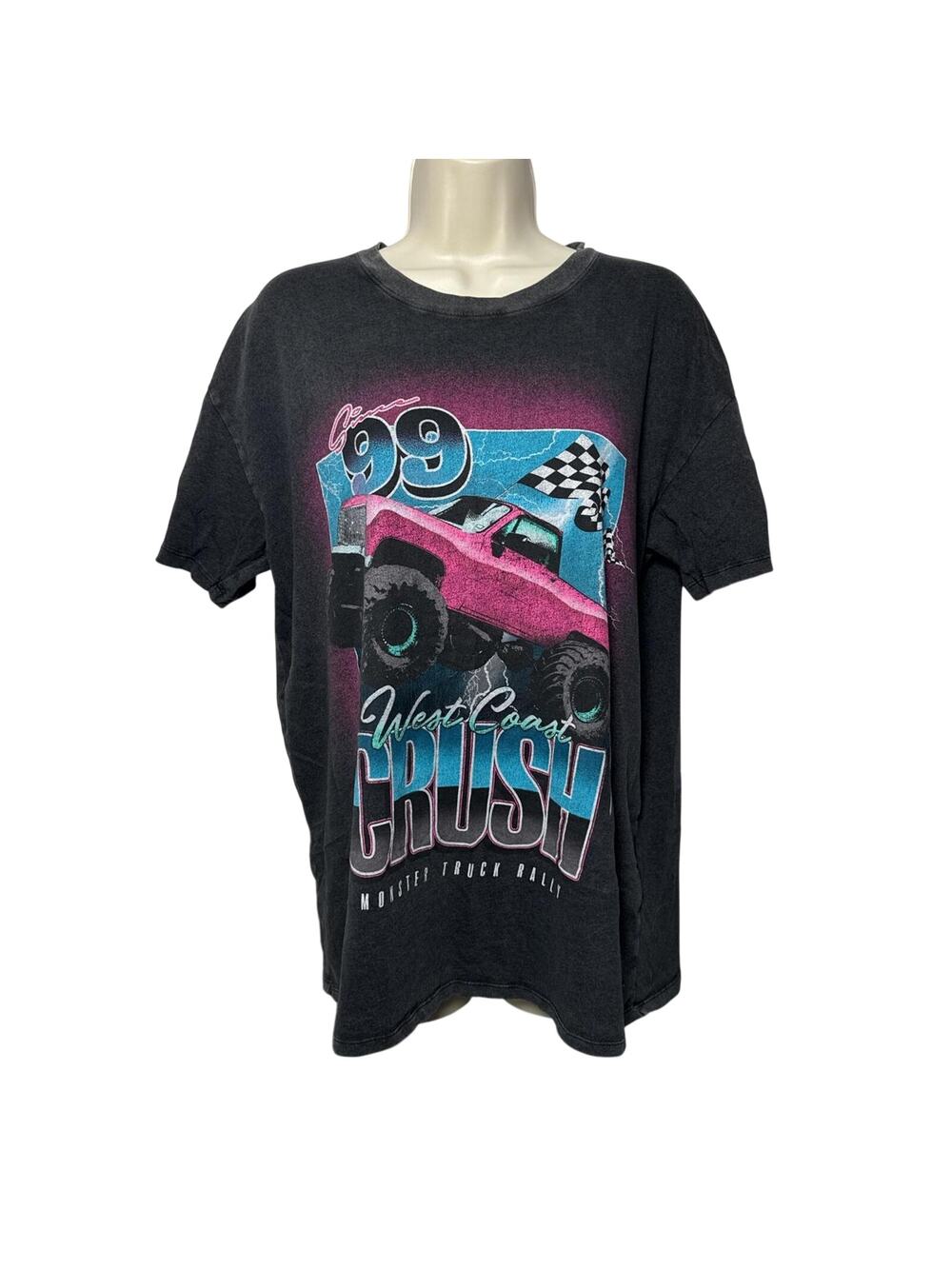 Hollister Vintage West Coast Crush Monster Truck Rally Graphic Tee Size S